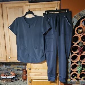 Scrubstar Pewter Gray Scrubs Scrub Set Jogger